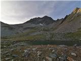 Mogočni Piz Linard (3410 m) z okolico, 25.-26.8.2020 (Silvretta) Jezero pod Piz Linardom