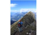 Sarntalske Alpe-četri dan-osvajanje najvišje vrha teh Alp-Hirzer -2741m Še en vrh nas je čakal na setopu do zgornje gondolske .
