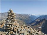 Klasika Stubajskih Alp - Zuckerhütl (3507 m), Wilder Pfaff (3456 m) in Wilder Freiger (3418 m) Wilder Pfaff - vrh IV.: pogled proti Stubajski dolini