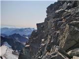 Klasika Stubajskih Alp - Zuckerhütl (3507 m), Wilder Pfaff (3456 m) in Wilder Freiger (3418 m) Sestop z vrha III.: zelo zračno prečenje