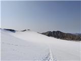 Klasika Stubajskih Alp - Zuckerhütl (3507 m), Wilder Pfaff (3456 m) in Wilder Freiger (3418 m) Sestop preko ledenika II.: pogled proti Aperer Pfaffu in nadaljevanju poti