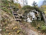 Kamniška jama Varovala na poti do slapa Orličje (Orglice).