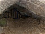 Kamniška jama Rešetke za zaščito redkih kamnitih struktur (aragonitnih ježkov).