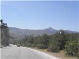 Olympos (Lesbos - Grčija) Pogled na Olympos na poti iz Kallonija