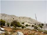 Olympos (Lesbos - Grčija) po izstopu iz gozda, še zadnji vzpon po grušču na poti