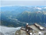 še pogled na dolino Chamonix, ki leži skoraj tri tisočake nižje