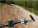 kolesarjenje v dolino proti Podgorju je dokaj zahtevno