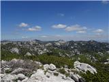 Severni Velebit pogled z vrha na Rožanske in Hajdučke kukove