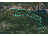 Monte Altissimo di Nago Googlov pogled na prehojeno pot