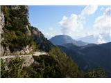 Monte Tremalzo Cesta vodi čez stma pobočja, grape, predore ..... Italijani so preverjeno mojstri gradnje