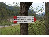 Monte Stigolo Prve oznake so takoj ob privat parkirišču turistične kmetije Agritur al Marter