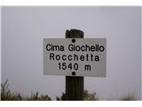 Cima Rocchetta, Cima Valdes Cima Rocchetta, ponekod na smernih tablah in zemljevidih menovana Cima Giochello