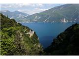 Gore nad Pregasino … Cima Strussia, Cima di Bal, Cima Nara Jezero se počasi poslavlja od nas