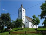 Špičasti vrh cerkev v vasi Moravička sela