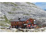 Sextenski Dolomiti-Croda Fiscalina di Mezzo-2675m Koča Pian di Cengia.