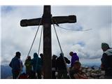 Kot bi imeli mašo pri križu, toliko nas je bilo na vrhu Mangarta.