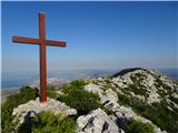 Veliki Kabal in Ljubljan z vrha proti Splitu ter nadaljna pot po grebenu