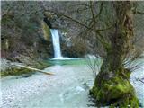 Log v Bohinju - The Grmečica waterfall
