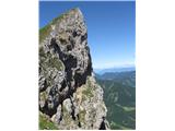 Tegoška gora (Hohe Spitze 2044m) Pogled v Avstrijo