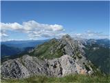 Tegoška gora (Hohe Spitze 2044m) Na Pungratski gori, pogled k Kladivu