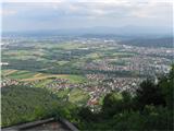 Šmarna gora čez Zavrh Pogled na Ljubljano