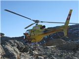 Engadiner Alps - ( Berninapass , St.Moritz , Diavolezza  -  Munt Pers 3207m ) Pristanek močnega helikopterja