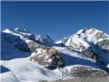 Engadiner Alps - ( Berninapass , St.Moritz , Diavolezza  -  Munt Pers 3207m ) Piz Bernina 4049m desno