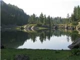 dvojno jezero pri koči pri Triglavskih jezerih