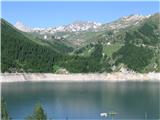 Tignes 2100m,Lac de la Sassiere 2465m Tignes iz ceste nad Lac du Chevril