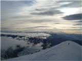 Na samom vrhu Mont Blanca u trenutku našeg dolaska nije bilo ni jedne ekipe.