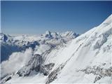 Monte Rosa slikana z vrha Bishorna