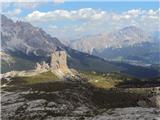 Rifugio Nuvolau  pogled proti Cortini d`Ampezzo