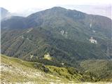 pa pogled proti Dobrči,spodaj planina Prevala
