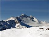 Stubeck (2370m) Res je lepa, tale špica - Hochalmspitze in njen ledenik Hochalmkees...