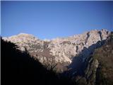 pogled na današnji vrh in delen greben Čuka