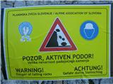 Opozorilo pred vstopom v slovensko smer