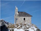 Ojstrica Travnik, kapelica na Molički planini.